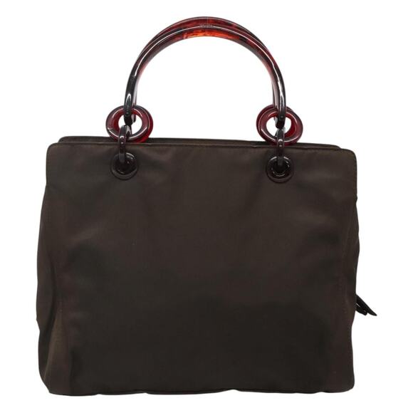 PRADA Hand Bag Nylon Brown - Picture 3 of 9